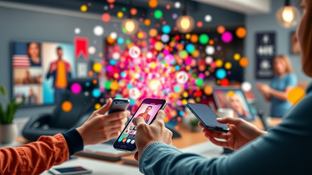 Colorful and captivating social media graphics increasing digital marketing engagement and social media presence for Farmington Hills businesses.