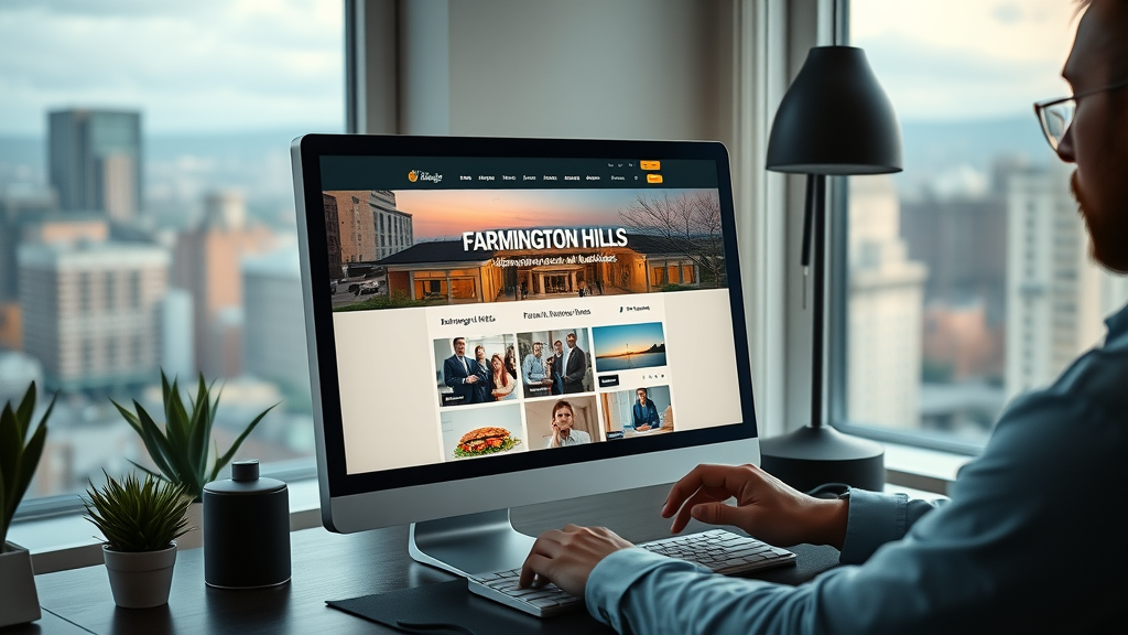 web design for Farmington Hills business boosting online presence