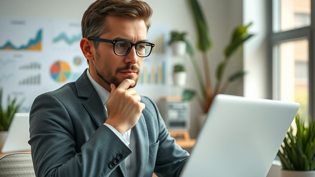 Business owner analyzing marketing data for business owner marketing tips in Farmington Hills