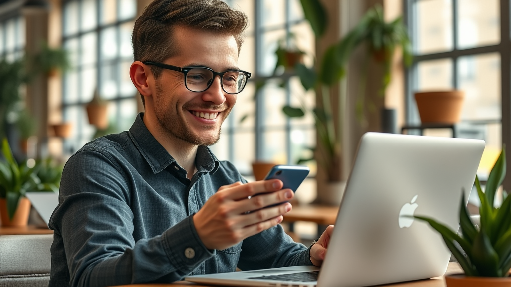 Manager performing daily engagement (5 comments, 5 likes, 5 shares) on social media platform for business