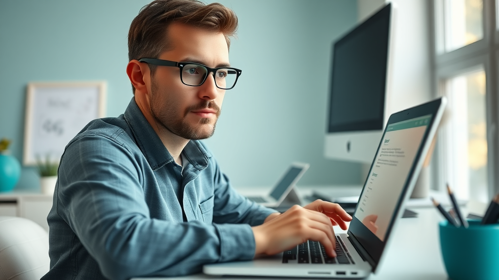engaged website visitor using laptop high-quality website conversion optimization user experience