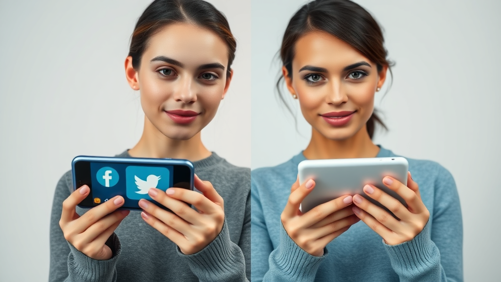Side-by-side comparison of social media platforms for business highlighting engagement, user base, and ROI